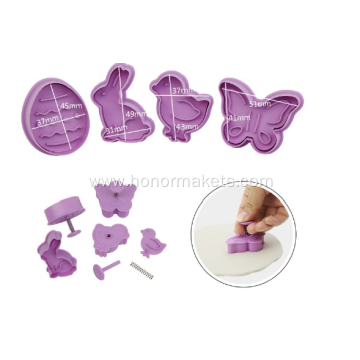 4Pcs Easter Cookie Cutters